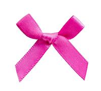 Italian Options Mini Satin Ribbon Bows, Small Bow Decorations for Crafts, Gifts, Hampers, Hair Bow, Wedding Stationery, Floristry, Christmas, Cakes, Crafting, Clover Pink, 100 Pack, 3 cm