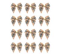 Italian Options Tartan Ribbon Bows 12-Piece Pack, 4 cm Bow Width, Nova