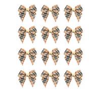 Italian Options Mini Tartan Ribbon Bows, Small Chequered Bow Decorations for Crafting, Gifts, Christmas Cards, Wreaths, Home Furnishings, Sewing, Hair Bows, Nova, 24 Pack, 4 cm