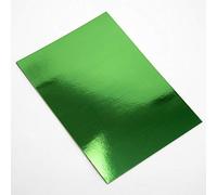 Italian Options Mirror Cardstock Paper, Holographic and Metallic Craft Card Stock for Electronic Die-Cutter Machines, Christmas Crafts and Card Making Supplies, 10 Coloured Sheets, A4, 250gsm, Green