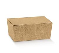 Italian Options Natural Ballotin Wedding Favour Boxes, Empty Small Gift Boxes for Handmade Chocolates Biscuits, Food-Safe Treat Box for Fudge, Truffles, Gifts, 10-Pack, 103 x 67 x 45mm, Nature, Brown