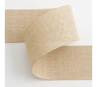Italian Options Natural Linen Ribbon, Clean Edge, Classic, Elegant Fabric Ribbon for Gift Wrapping, Flowers, Bouquets, Wedding Decorations, Favours, Crafts, 25 mm x 20 Metre Roll, Natural