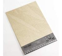 Italian Options Non-Shed Glitter Cardstock Paper, Sturdy Glitter Card for Electronic Die-Cutter Machines, Christmas Crafts and Card Making Supplies, 10 Coloured Sheets, A4, 250gsm, Champagne