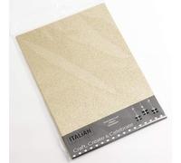 Italian Options Non-Shed Glitter Cardstock Paper, Sturdy Glitter Card for Electronic Die-Cutter Machines, Christmas Crafts and Card Making Supplies, 10 Coloured Sheets, A4, 250gsm, Champagne