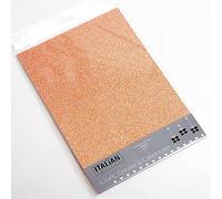 Italian Options Non-Shed Glitter Cardstock Paper, Sturdy Glitter Card for Electronic Die-Cutter Machines, Christmas Crafts and Card Making Supplies, 10 Coloured Sheets, A4, 250gsm, Peach