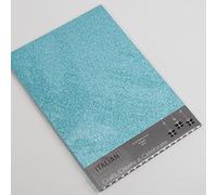 Italian Options Non-Shed Glitter Cardstock Paper, Sturdy Glitter Card for Electronic Die-Cutter Machines, Christmas Crafts and Card Making Supplies, 10 Coloured Sheets, A4, 250gsm, Blue