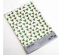 Italian Options Non-Shed Glitter Cardstock Paper, Sturdy Glitter Card for Electronic Die-Cutter Machines, Christmas Crafts and Card Making Supplies, 10 Coloured Sheets, A4, 250gsm, Holly