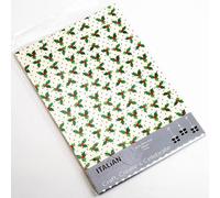 Italian Options Non-Shed Glitter Cardstock Paper, Sturdy Glitter Card for Electronic Die-Cutter Machines, Christmas Crafts and Card Making Supplies, 10 Coloured Sheets, A4, 250gsm, Holly