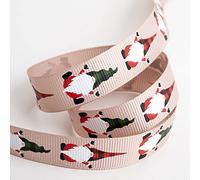 Italian Options Nordic Santa Christmas Ribbon 16mm x 5m Taupe