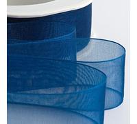 Italian Options Organza Chiffon Ribbon, Sheer Organza Ribbons for Gift Wrapping, Presents, Crafting, Wedding, Flower Bouquets, Birthday, Decorations, Décor, 15mm x 20 Metres, Royal Blue