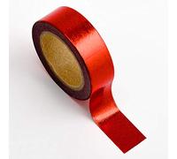 Italian Options Red Foil Adhesive Washi Tape (15mm x 10 Metre)
