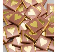 Italian Options Rose Gold Heart Wedding Chocolate Neapolitans (100 Chocolates)