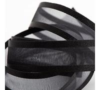 Italian Options - Satin Edge Organza Ribbon - 15mm x 25M - Black