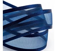 Italian Options - Satin Edge Organza Ribbon - 15mm x 25M - Navy