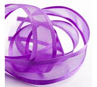 Italian Options - Satin Edge Organza Ribbon - 25mm x 25M - Purple