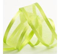 Italian Options - Satin Edge Organza Ribbon - 38mm x 25M - Light Green