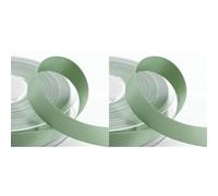 Italian Options Satin Ribbon, 10mm Wide x 25 Metre Roll, Sage Green (Pack of 2)