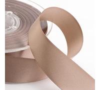 Italian Options Satin Ribbon, 16mm Wide x 25 Metre Roll, Taupe