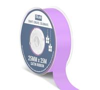 Italian Options Satin Ribbon, 25mm Wide x 25 Metre Roll, Lilac