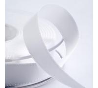 Italian Options Satin Ribbon, 6mm Wide x 25 Metre Roll, White