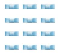 Italian Options Satin Ribbon Bows, Modern, Flat, Self Adhesive Mini Bow Decorations for Crafts, Gifts, Sewing, Hair Bow, Wedding Stationery, Floristry, Cakes, Crafting, Pale Blue, 12 Pack, 5cm