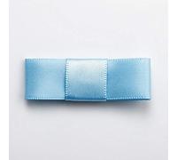 Italian Options Satin Ribbon Bows, Modern, Flat, Self Adhesive Mini Bow Decorations for Crafts, Gifts, Sewing, Hair Bow, Wedding Stationery, Floristry, Cakes, Crafting, Pale Blue, 12 Pack, 5cm