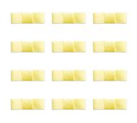 Italian Options Satin Ribbon Bows, Modern, Flat, Self Adhesive Mini Bow Decorations for Crafts, Gifts, Sewing, Hair Bow, Wedding Stationery, Floristry, Cakes, Crafting, Lemon, 12 Pack, 5cm