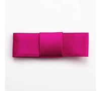 Italian Options Satin Ribbon Bows, Modern, Flat, Self Adhesive Mini Bow Decorations for Crafts, Gifts, Sewing, Hair Bow, Wedding Stationery, Floristry, Cakes, Crafting, Cerise, 12 Pack, 5cm