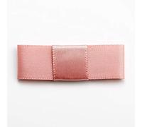 Italian Options Satin Ribbon Bows, Modern, Flat, Self Adhesive Mini Bow Decorations for Crafts, Gifts, Sewing, Hair Bow, Wedding Stationery, Floristry, Cakes, Crafting, Rose Gold, 12 Pack, 5cm