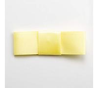 Italian Options Satin Ribbon Bows, Modern, Flat, Self Adhesive Mini Bow Decorations for Crafts, Gifts, Sewing, Hair Bow, Wedding Stationery, Floristry, Cakes, Crafting, Lemon, 12 Pack, 5cm