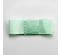 Italian Options Satin Ribbon Bows, Modern, Flat, Self Adhesive Mini Bow Decorations for Crafts, Gifts, Sewing, Hair Bow, Wedding Stationery, Floristry, Cakes, Crafting, Mint, 12 Pack, 5cm