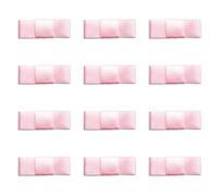 Italian Options Satin Ribbon Bows, Modern, Flat, Self Adhesive Mini Bow Decorations for Crafts, Gifts, Sewing, Hair Bow, Wedding Stationery, Floristry, Cakes, Crafting, Pale Pink, 12 Pack, 5cm