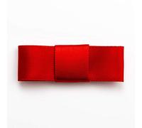 Italian Options Satin Ribbon Bows, Modern, Flat, Self Adhesive Mini Bow Decorations for Crafts, Gifts, Sewing, Hair Bow, Wedding Stationery, Floristry, Cakes, Crafting, Red, 12 Pack, 5cm