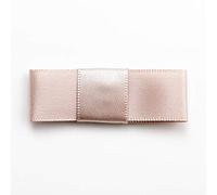 Italian Options Satin Ribbon Bows, Modern, Flat, Self Adhesive Mini Bow Decorations for Crafts, Gifts, Sewing, Hair Bow, Wedding Stationery, Floristry, Cakes, Crafting, Taupe, 12 Pack, 5cm