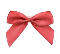 Italian Options Satin Ribbon Bows Self Adhesive 12-Piece Pack, 5 cm Bow Width, Coral