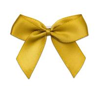 Italian Options Satin Ribbon Bows Self Adhesive 12-Piece Pack, 5 cm Bow Width, Gold
