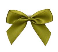 Italian Options Satin Ribbon Bows Self Adhesive 12-Piece Pack, 5 cm Bow Width, Moss Green