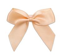 Italian Options Small Satin Ribbon Bows, Self Adhesive Bow Decorations for Crafts, Gift Wrap, Hampers, Hair Bows, Wedding Stationery, Floristry, Christmas, Cakes, Crafting, Peach, 12 Pack, 5 cm