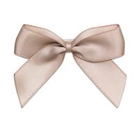 Italian Options Satin Ribbon Bows Self Adhesive 12-Piece Pack, 5 cm Bow Width, Taupe