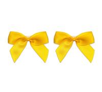 Italian Options Satin Ribbon Bows Self Adhesive 12-Piece Pack, 5 cm Bow Width, Yellow Gold (Pack of 2)