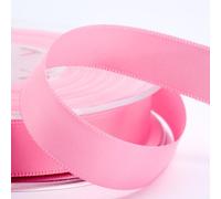 Italian Options Satin Ribbon, Fabric Ribbons for Gift Wrapping, Crafting, Balloons, Wedding Car, Presents, Cake, Christmas, Birthday, Gift Wrap Accessories, 25mm Wide x 25 Metre Roll, Pink