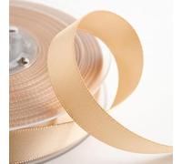 Italian Options Satin Ribbon, Fabric Ribbons for Gift Wrapping, Crafting, Balloons, Wedding Car, Presents, Cake, Christmas, Birthday, Gift Wrap Accessories, 25mm Wide x 25 Metre Roll, Champagne