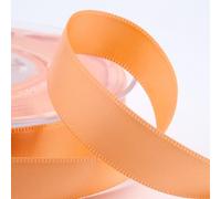 Italian Options Satin Ribbon, Fabric Ribbons for Gift Wrapping, Crafting, Balloons, Wedding Car, Presents, Cake, Christmas, Birthday, Gift Wrap Accessories, 6mm Wide x 25 Metre Roll, Peach