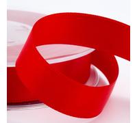 Italian Options Satin Ribbon, Fabric Ribbons for Gift Wrapping, Crafting, Balloons, Wedding Car, Presents, Cake, Christmas, Birthday, Gift Wrap Accessories, 6mm Wide x 25 Metre Roll, Red