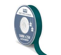 Italian Options Satin Ribbon, Fabric Ribbons for Gift Wrapping, Crafting, Balloons, Wedding Car, Presents, Cake, Christmas, Birthday, Gift Wrap Accessories, 16mm Wide x 25 Metre Roll, Teal