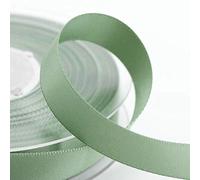 Italian Options Satin Ribbon, Fabric Ribbons for Gift Wrapping, Crafting, Balloons, Wedding Car, Presents, Cake, Christmas, Birthday, Gift Wrap Accessories, 25mm Wide x 25 Metre Roll, Sage Green