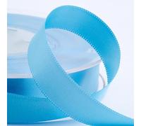 Italian Options Satin Ribbon, Fabric Ribbons for Gift Wrapping, Crafting, Balloons, Wedding Car, Presents, Cake, Christmas, Birthday, Gift Wrap Accessories, 6mm Wide x 25 Metre Roll, Pale Blue