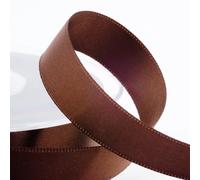 Italian Options - Satin Ribbon - Premium Double Sided - Brown - 6mm x 25 Metre Rolls