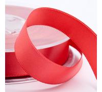 Italian Options - Satin Ribbon - Premium Double Sided - Coral - 16mm x 25 Metre Rolls
