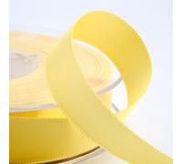 Italian Options - Satin Ribbon - Premium Double Sided - Lemon - 10mm x 25 Metre Rolls